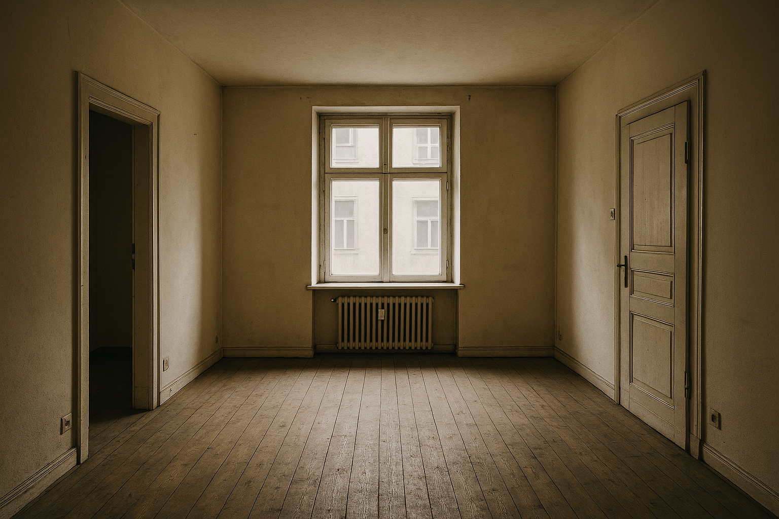 Leere Wohnung mit Tageslicht – Symbolfoto zum Thema Immobilienleerstand